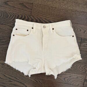 White Levi's Denim Shorts